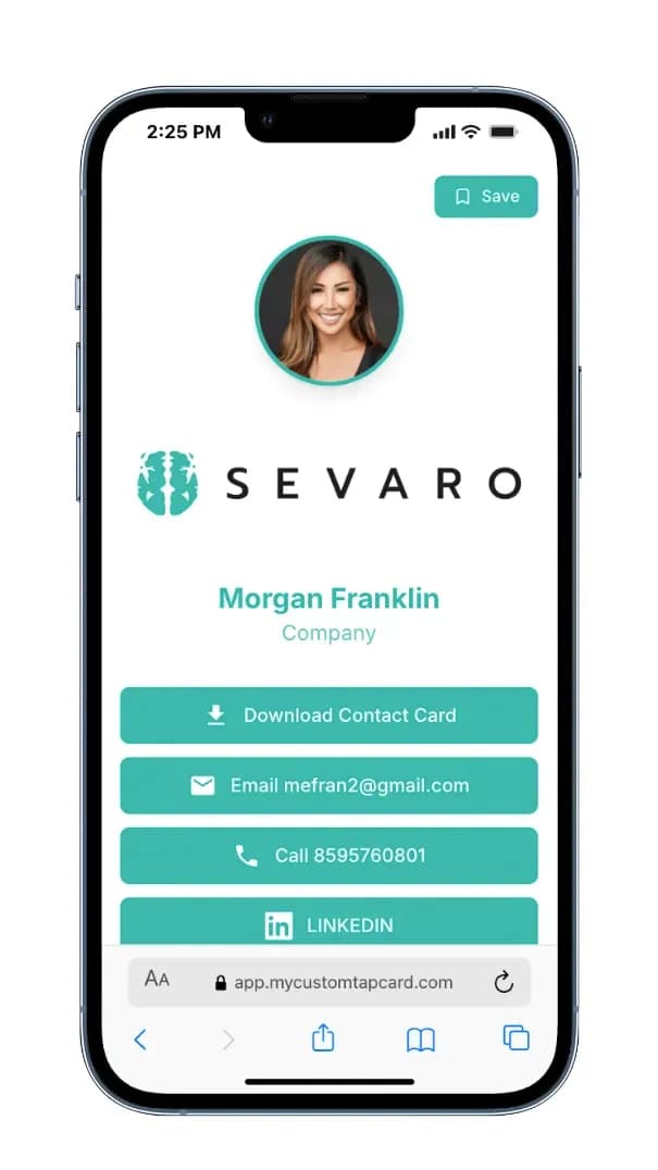 My Custom Tap Card - Rocket Web Studio Case Study