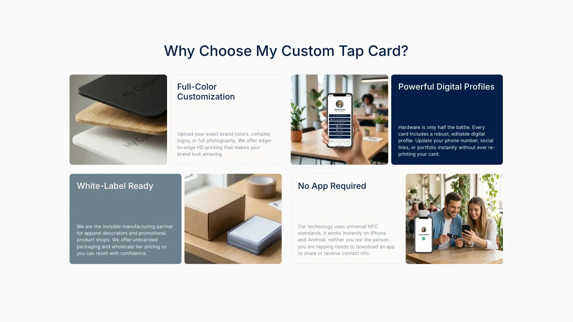 My Custom Tap Card - Rocket Web Studio Case Study