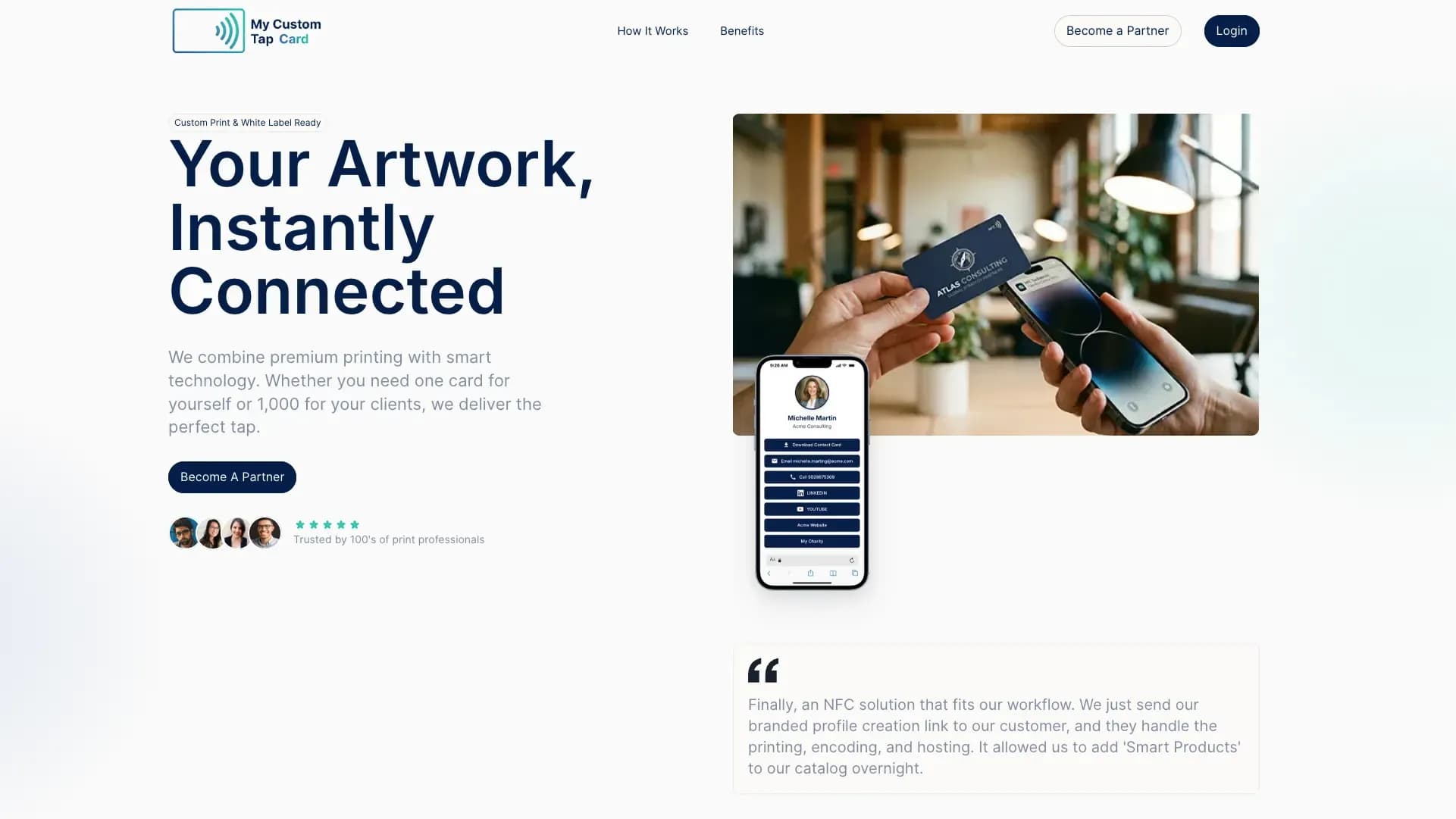 My Custom Tap Card - Rocket Web Studio Case Study