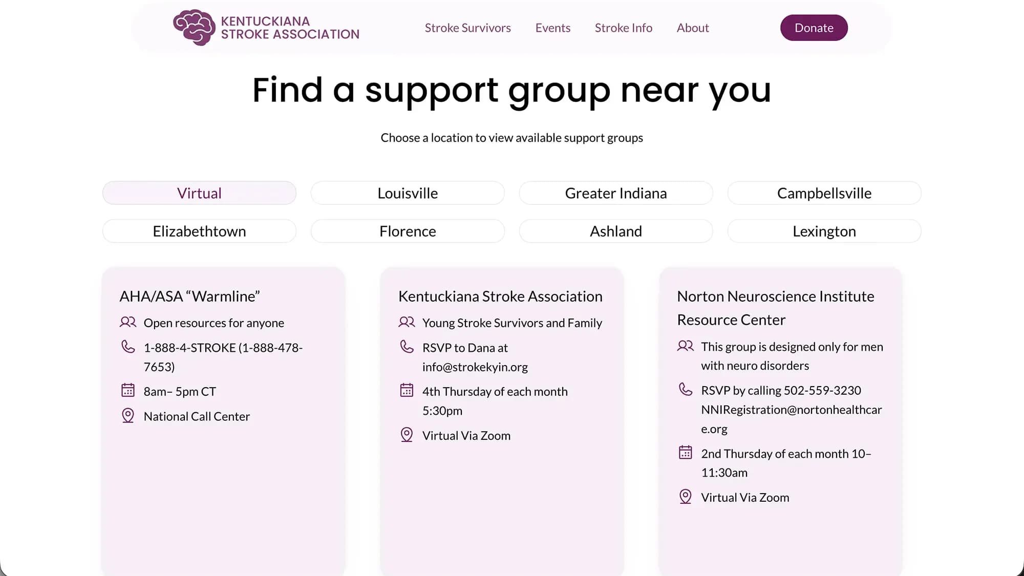 Kentuckiana Stroke Rocket Web Studio Case Study